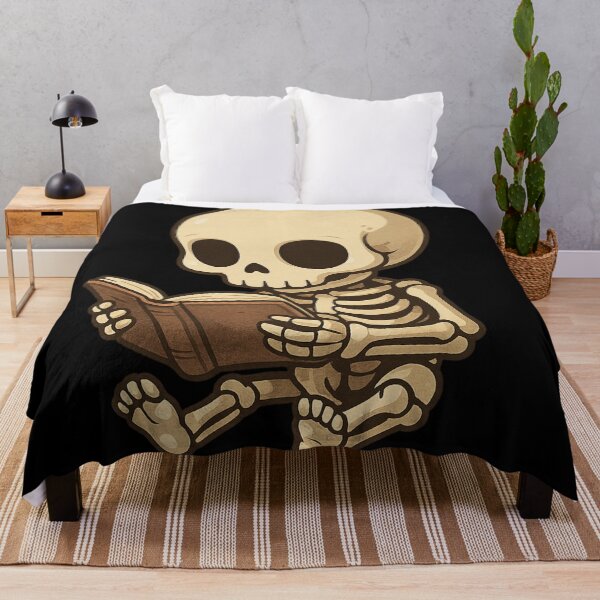 Item preview, Cute Reading Skeleton – Spooky Book Lover designed and sold by Mouraludia.