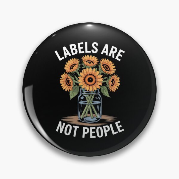 Item preview, Labels are for Jars not People Sunflower jar Flower Lovers designed and sold by ShelFisher.