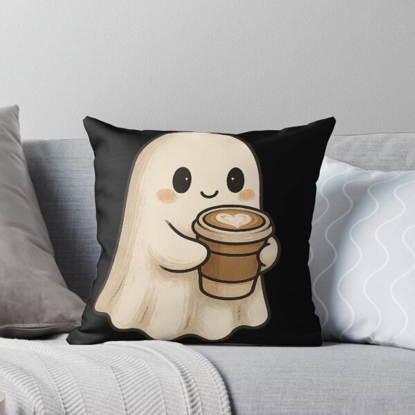 Item preview, Cute Coffee Ghost – Spooky Cozy Latte Friend designed and sold by Mouraludia.