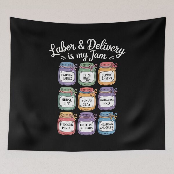 Item preview, Labor and Delivery Nurse Life Jam Nursing Humor Cute L&D designed and sold by ShelFisher.