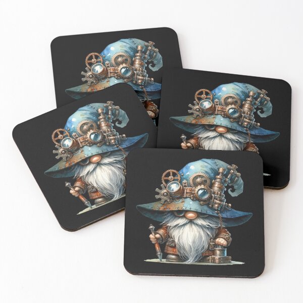 Item preview, Steampunk Gnome — Blue Hat with Gears, Goggles & Brass Details designed and sold by EclecticArts.