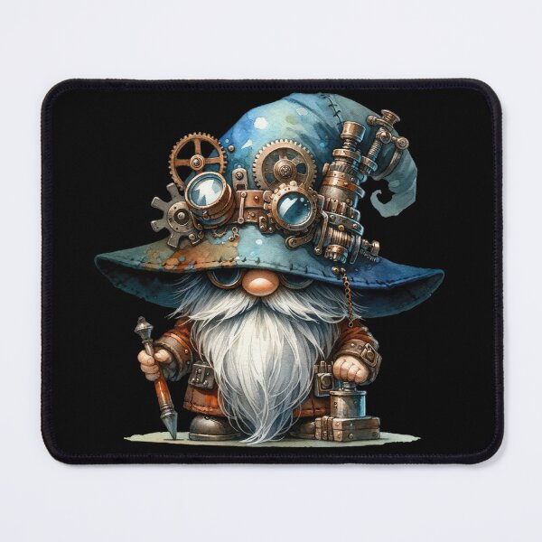 Item preview, Steampunk Gnome — Blue Hat with Gears, Goggles & Brass Details designed and sold by EclecticArts.