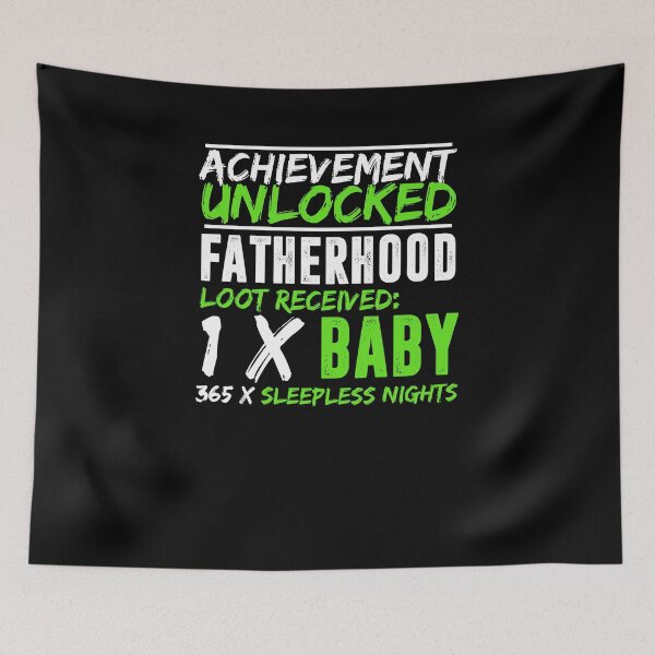 Item preview, Achievement Unlocked Fatherhood First Time Dad Gamer T-Shirt designed and sold by LookTwice.