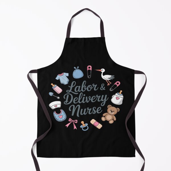 Item preview, Labor Delivery Nurse Stork Squad Blue Toile Artwork designed and sold by ShelFisher.