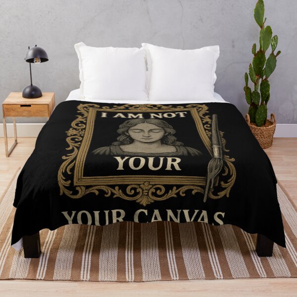 Item preview, I Am Not Your Canvas – Gothic Art Boundary Portrait designed and sold by Mouraludia.