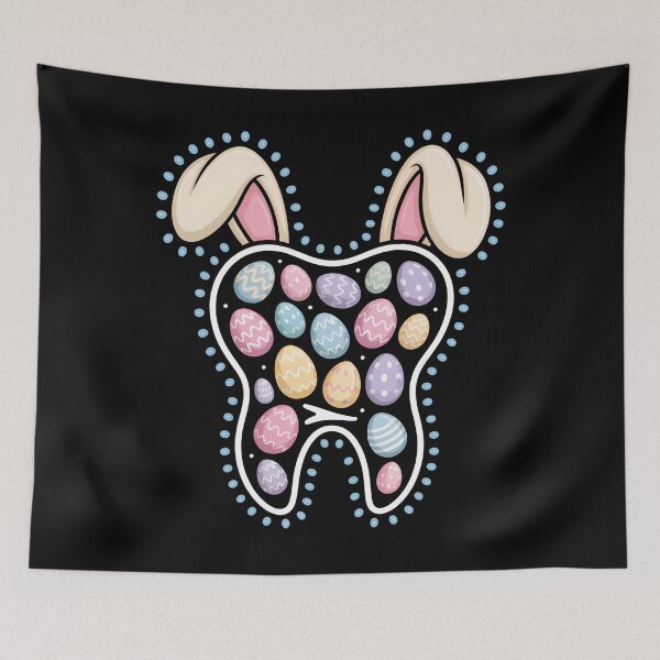 Item preview, Cute Tooth Bunny Easter Funny Teeth Dentist Dental designed and sold by Bandikonsalez.