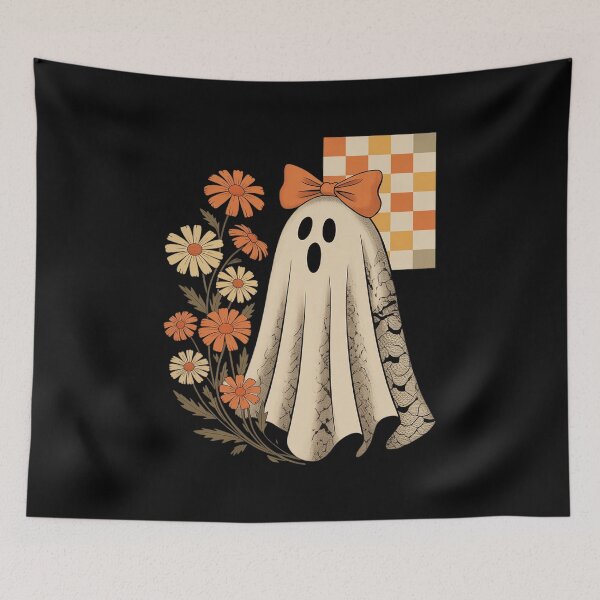 Item preview, Lazo de coqueta de fantasma de encaje para Halloween, fantasma floral, temporada de otoño designed and sold by Sandrhaus.
