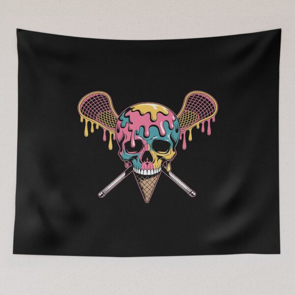 Item preview, Lacrosse Skull Cone Funny Lax Player Graphic designed and sold by Sandrhaus.