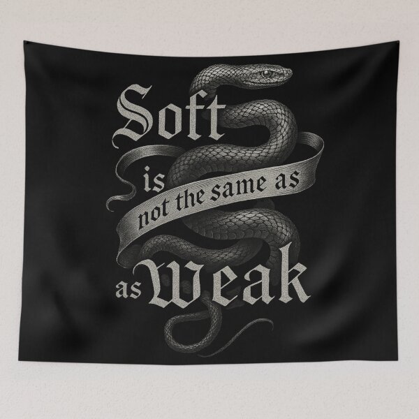 Item preview, Soft Is Not Weak – Gothic Snake Empowerment Design designed and sold by Mouraludia.