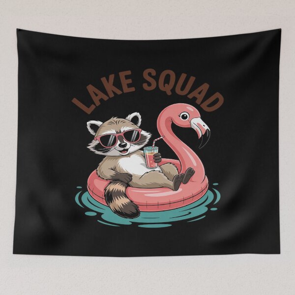 Item preview, Lake Life Lake Mode Lake Vibes Boating Racoon Lake Squad designed and sold by Sandrhaus.