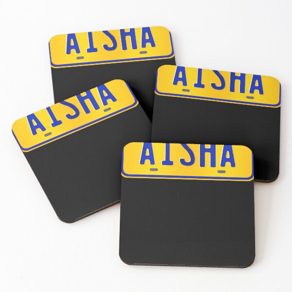 Item preview, Aisha Name Custom Number Plate Design - Gift For Aisha designed and sold by maiducsang.