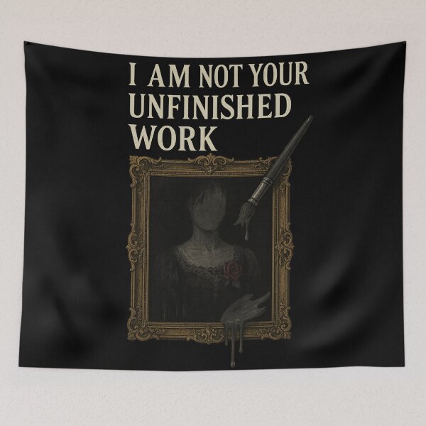 Item preview, I Am Not Your Unfinished Work – Gothic Healing Portrait designed and sold by Mouraludia.