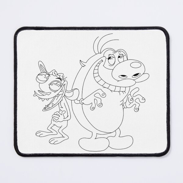 Item preview, Hand drawn Ren and Stimpy line art colouring coloring designed and sold by Lumennyxart.