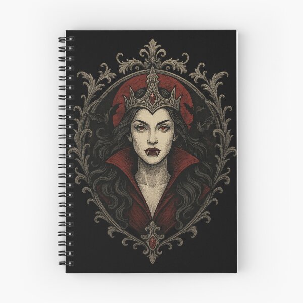 Item preview, Vampire Queen Portrait – Gothic Dark Lady in Red designed and sold by Mouraludia.