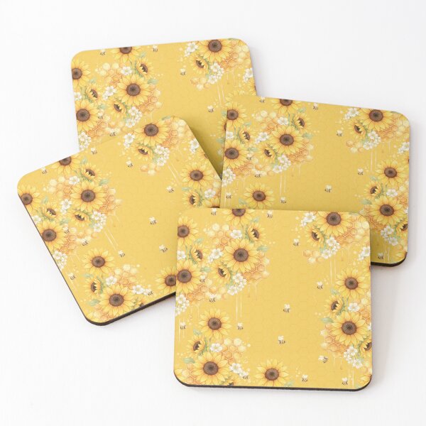 Item preview, Golden Sunflowers & Honeycomb Pattern designed and sold by GraceJ88.