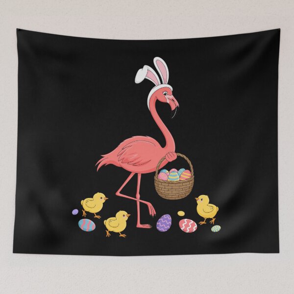 Item preview, Dibble Dabble Easter Pink Easter Flamingo designed and sold by ValerieRodrigue.