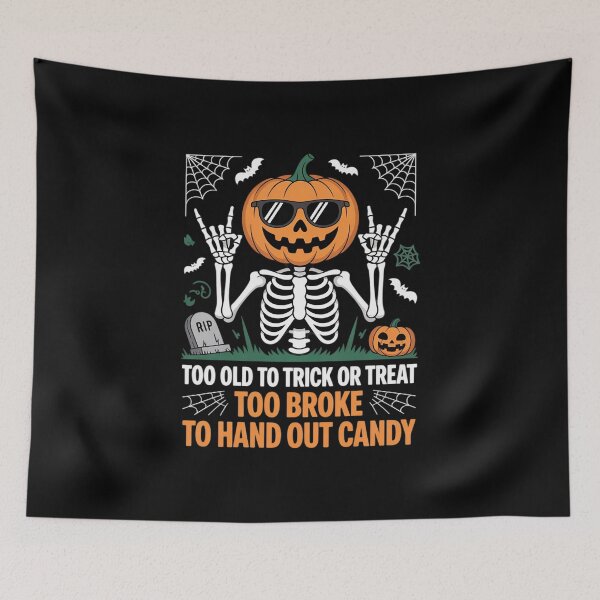 Item preview, Lazy Halloween Costume Funny Broke Adult Skeleton Pumpkin designed and sold by ryukaizox1.