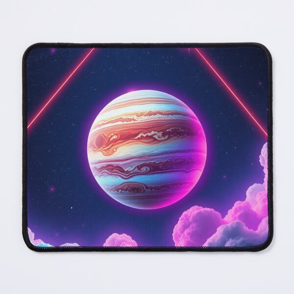 Item preview, Neon Vaporwave Planet Poster - Retro Synthwave Jupiter Art designed and sold by EllDAV777.