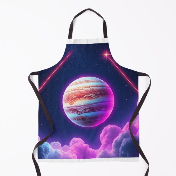 Item preview, Neon Vaporwave Planet Poster - Retro Synthwave Jupiter Art designed and sold by EllDAV777.