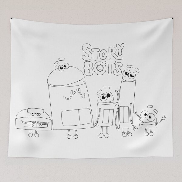Item preview, Hand drawn Line Art Storybots Coloring Colouring In designed and sold by Lumennyxart.
