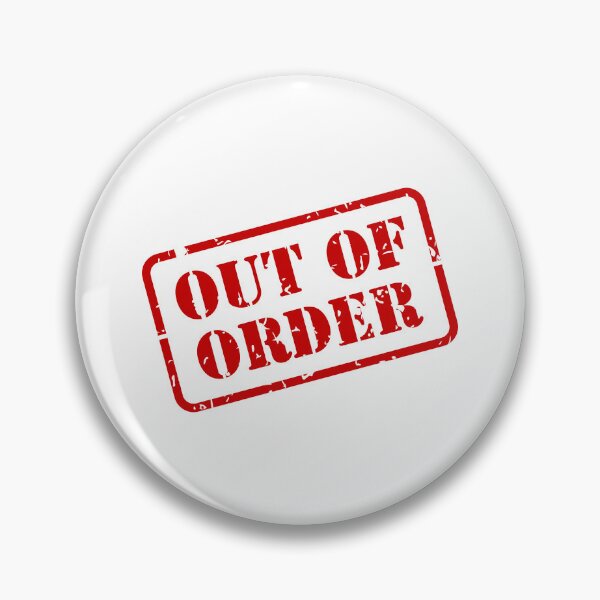 Item preview, Out Of Order Red Rubber Stamp Graphic designed and sold by THP Creative.