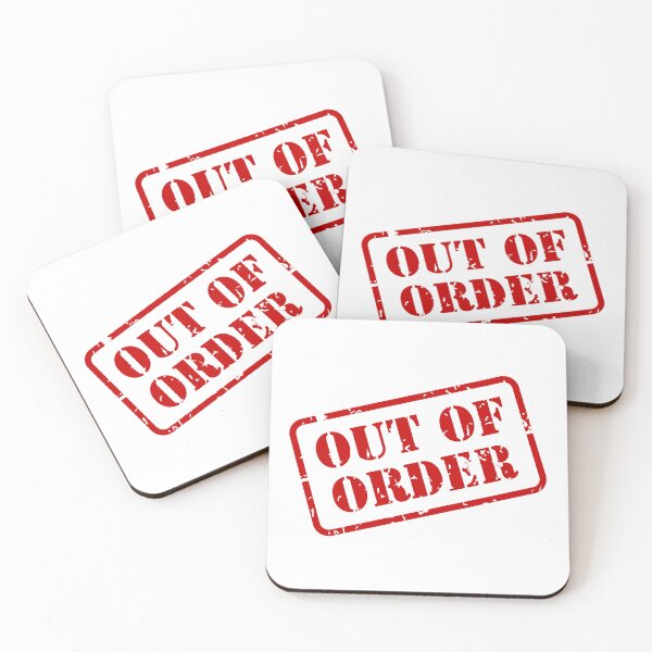 Item preview, Out Of Order Red Rubber Stamp Graphic designed and sold by THP Creative.
