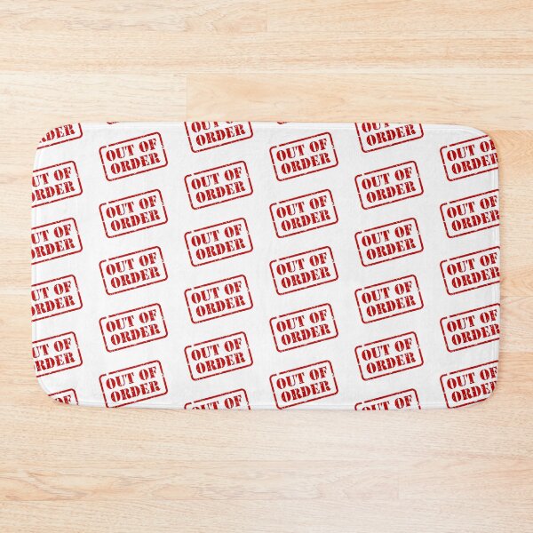 Item preview, Out Of Order Red Rubber Stamp Graphic designed and sold by THP Creative.
