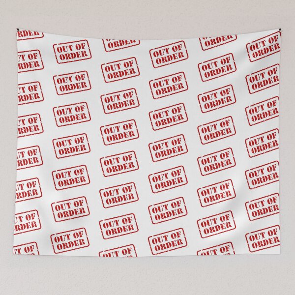 Item preview, Out Of Order Red Rubber Stamp Graphic designed and sold by THP Creative.