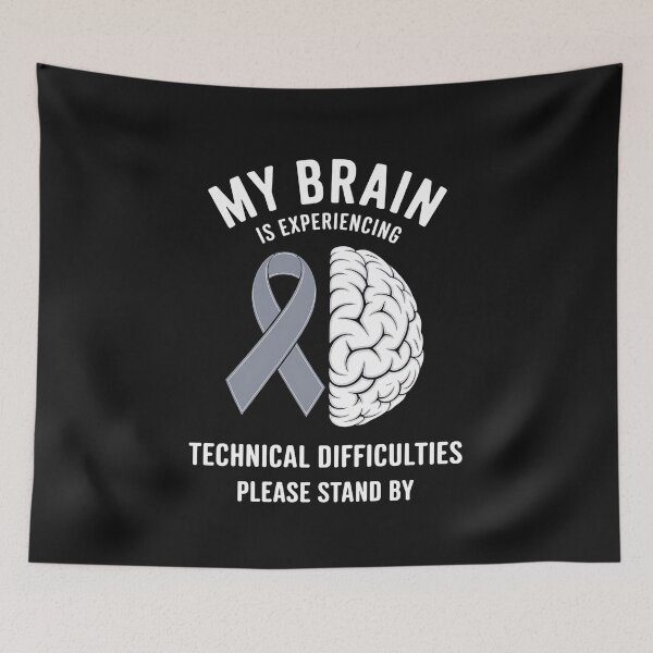 Item preview, Brain Cancer Warrior Chemo Gray Awareness Ribbon designed and sold by procionartss.