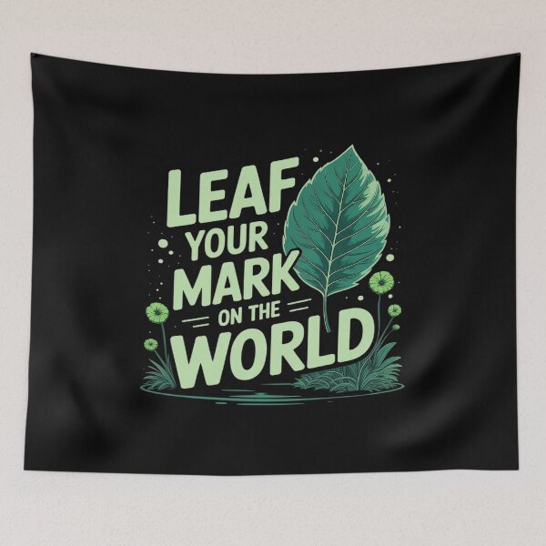 Item preview, Leaf Your Mark Neon Green Eco designed and sold by ryukaizox1.