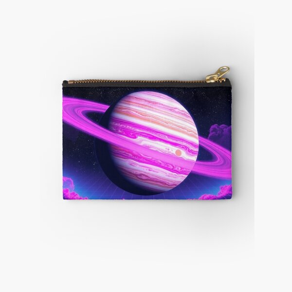 Item preview, Neon Pink Saturn Poster - Vaporwave Retro Grid Aesthetic designed and sold by EllDAV777.
