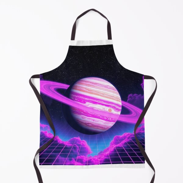 Item preview, Neon Pink Saturn Poster - Vaporwave Retro Grid Aesthetic designed and sold by EllDAV777.