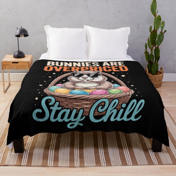 Item preview, Bunnies Are Overrated Stay Chill Funny Capybara Easter designed and sold by ValerieRodrigue.