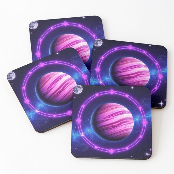 Item preview, Neon Pink Vaporwave Planet Retro Aesthetic designed and sold by EllDAV777.