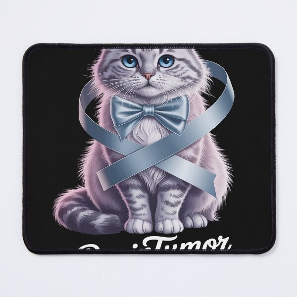 Item preview, Brain Tumor Awareness Month Gray Ribbon Cat designed and sold by AvagondaMind.
