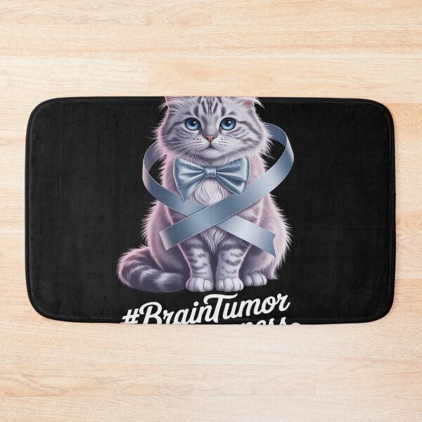 Item preview, Brain Tumor Awareness Month Gray Ribbon Cat designed and sold by AvagondaMind.