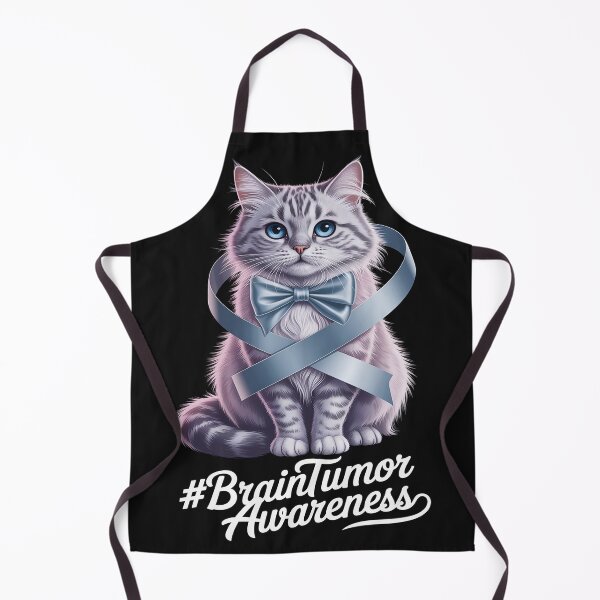 Item preview, Brain Tumor Awareness Month Gray Ribbon Cat designed and sold by AvagondaMind.