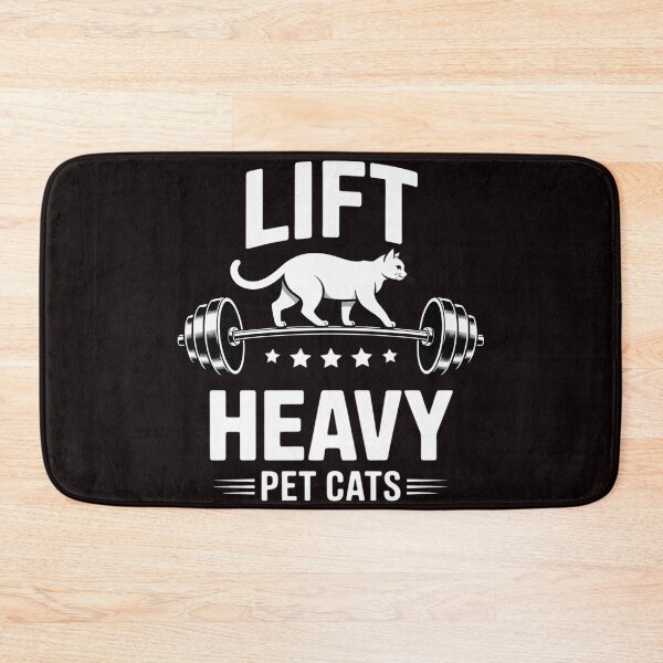 Item preview, Deadlifts and weights or gym for Lift Heavy. Pet Cats designed and sold by RopboxRone.