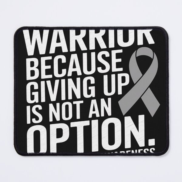Item preview, Brain Tumor Warrior Brain Cancer Awareness Gray Ribbon 3 designed and sold by AvagondaMind.