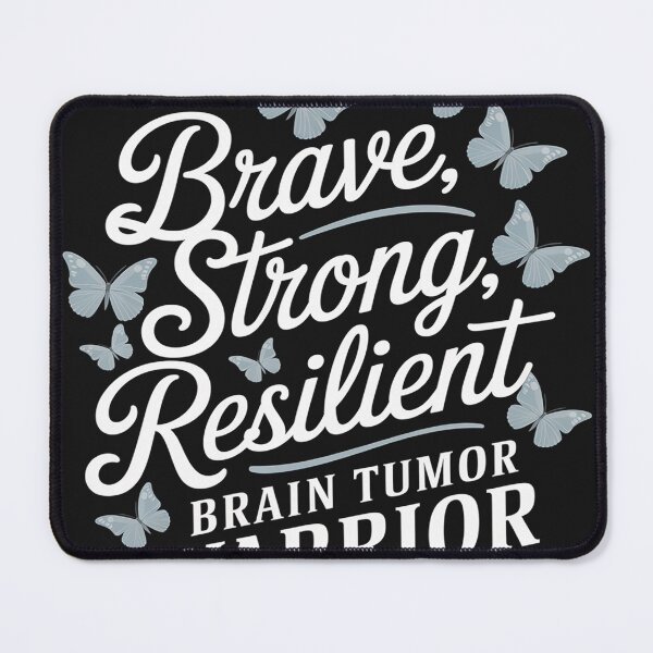 Item preview, Brain Tumor Warrior Brain Cancer Awareness Gray Ribbon designed and sold by AvagondaMind.