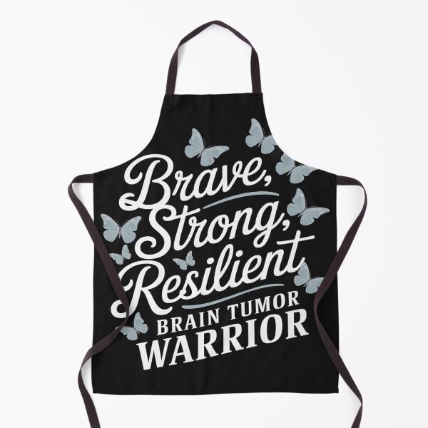 Item preview, Brain Tumor Warrior Brain Cancer Awareness Gray Ribbon designed and sold by AvagondaMind.