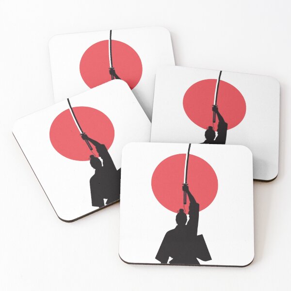 Item preview, Samurai Silhouette Raising Katana Against Red Sun designed and sold by karlosws.