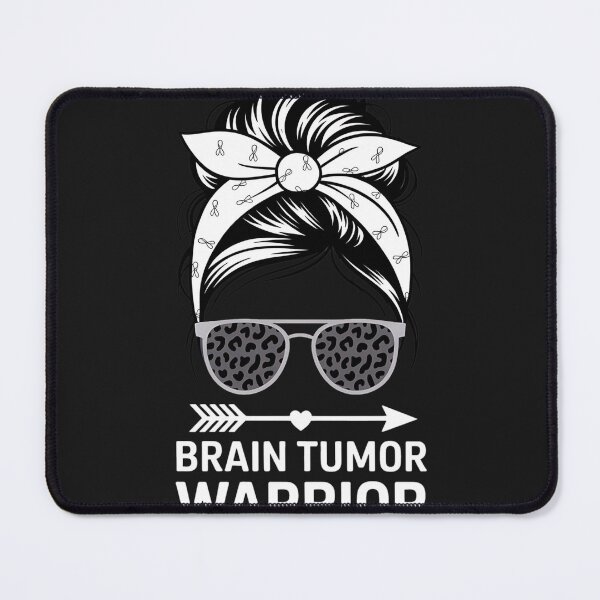 Item preview, Brain Tumor Warrior Messy Bun Women - Brain Tumor Awareness designed and sold by AvagondaMind.