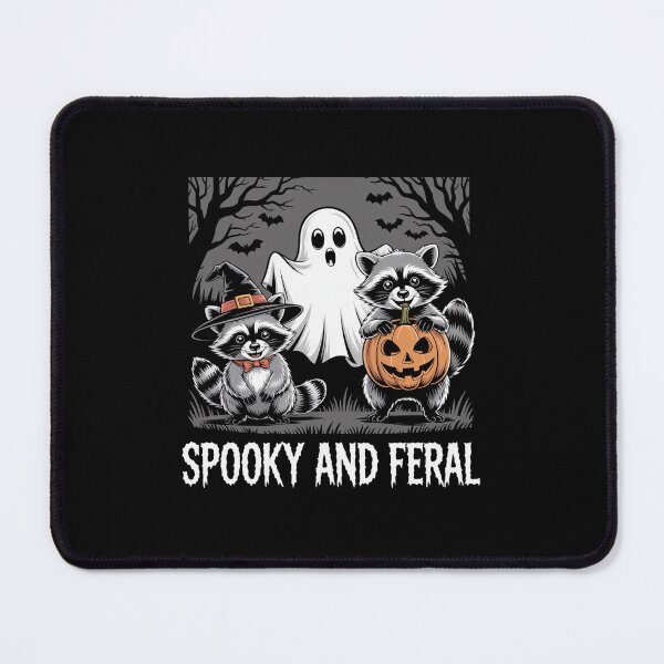 Item preview, Spooky And Feral Halloween Ghost Raccoon Trick Or Treat designed and sold by RayhendersonArt.