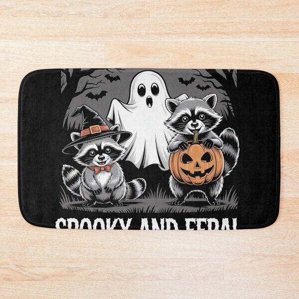 Item preview, Spooky And Feral Halloween Ghost Raccoon Trick Or Treat designed and sold by RayhendersonArt.