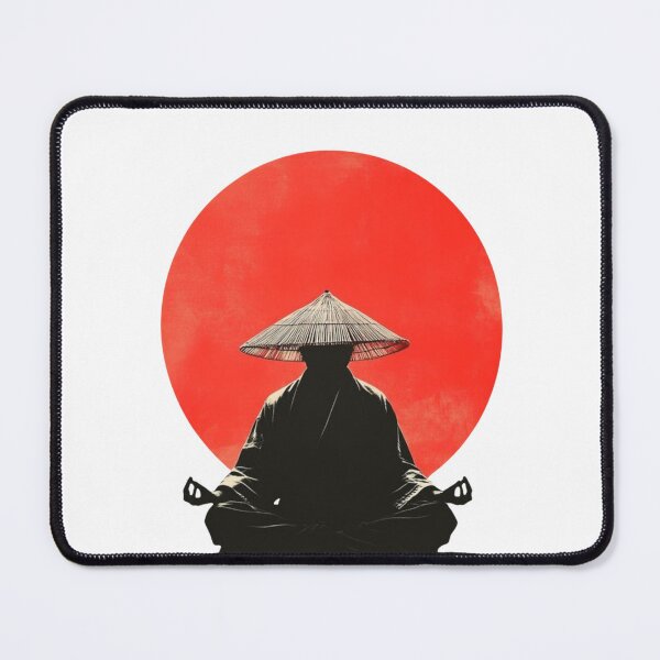 Item preview, Meditating Samurai Silhouette Against Red Sun designed and sold by karlosws.