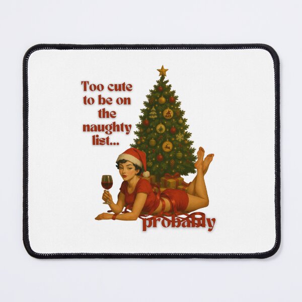 Item preview, Too Cute to Be on the Naughty List — Vintage Pinup Christmas designed and sold by GraceJ88.