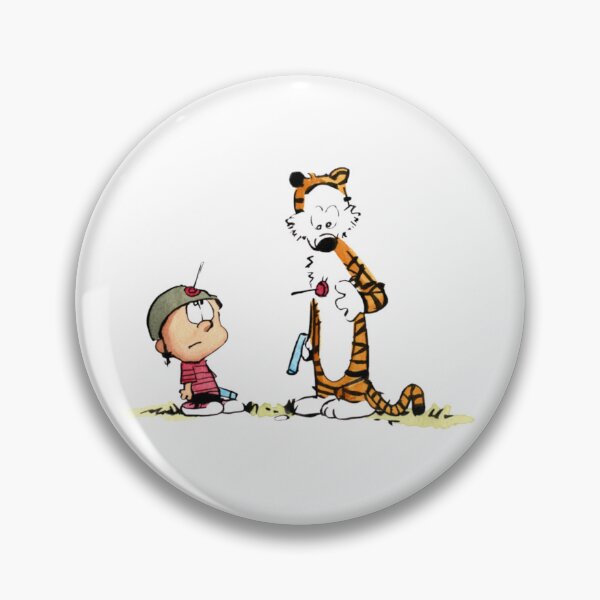 Item preview, Calvin And Hobbes Goofy Duo Art – Playful Cartoon Scene Illustration designed and sold by gonyeagoensv.