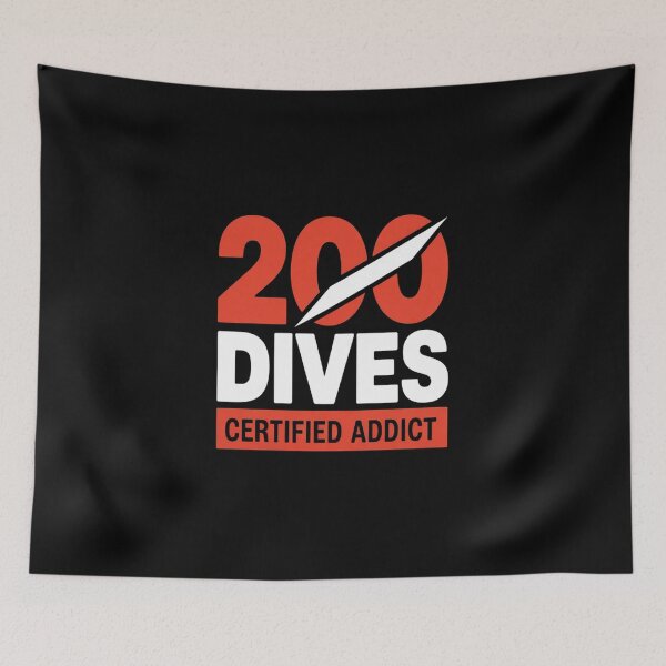 Item preview, 200 Dives Diving Addict Diver Gift designed and sold by marcusry.