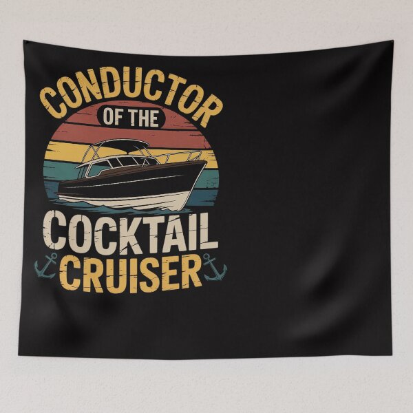Item preview, Conductor Cocktail Cruiser, Pontooning Pontoon Boat Captain designed and sold by Silicula.